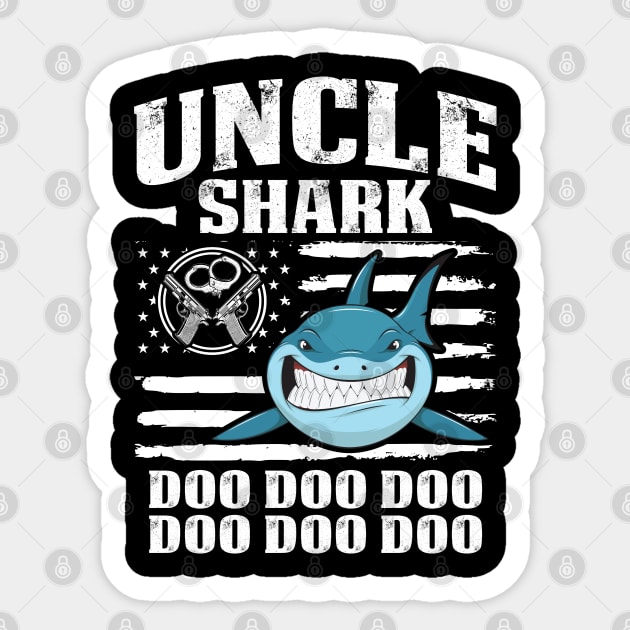 Police Uncle Shark Proud Police T Shirts For Police Gift For Police Family Sticker by Murder By Text